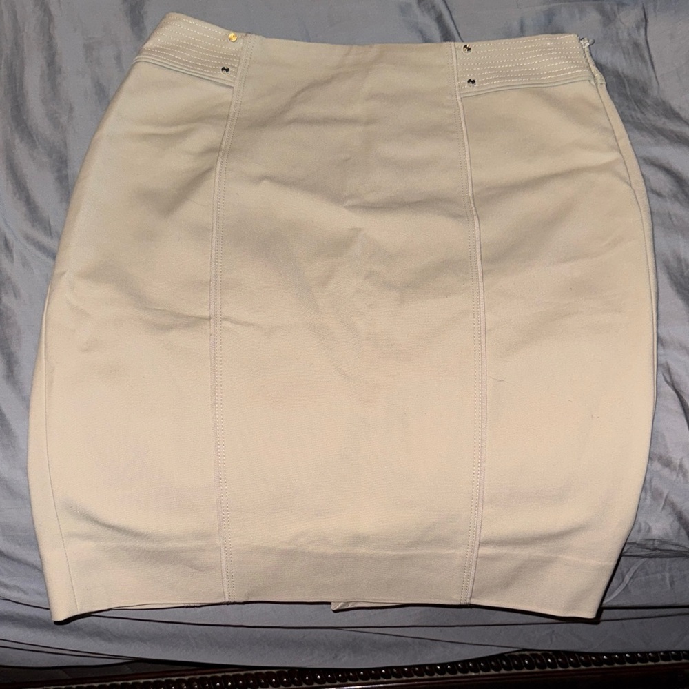 White House Black Market Beige Pencil Skirt